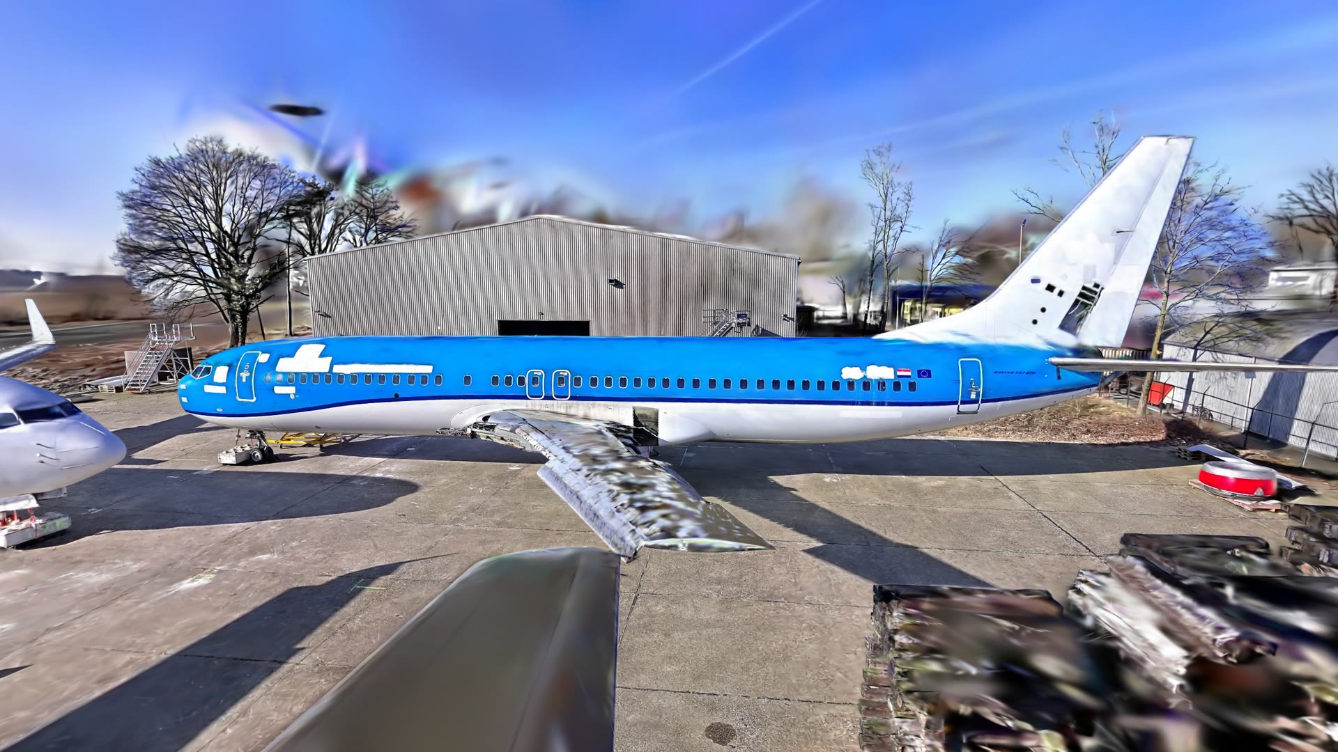 The airframe on the apron, as seen in RadianceView
